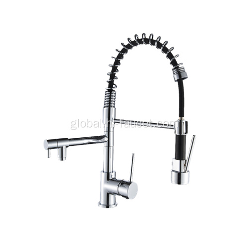 Brushed Brass Kitchen Tap Explosion style black small spring kitchen sink faucet Manufactory